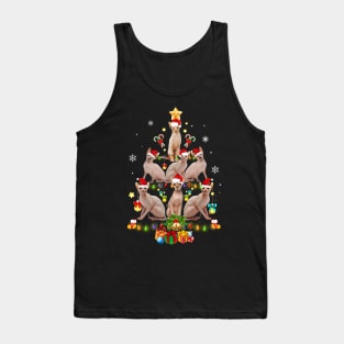 Sphynx Christmas Tree Funny Cat Lovers Xmas Holiday Gift Tank Top